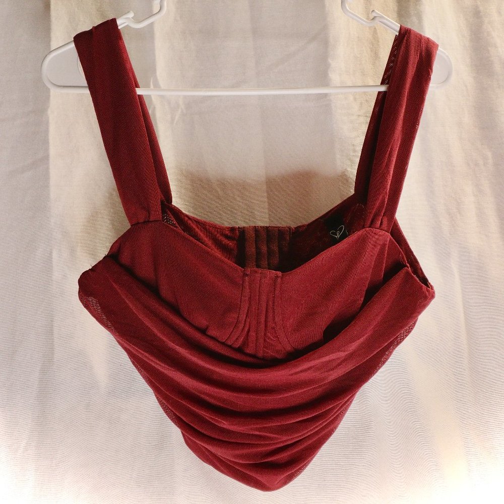 Windsor | Maroon Crop Top